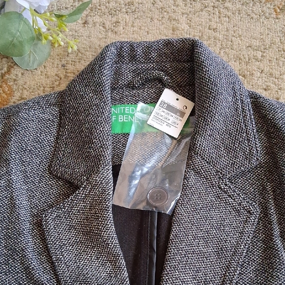 United Colors Of Benetton Charcoal Blazer - Picture 2 of 3